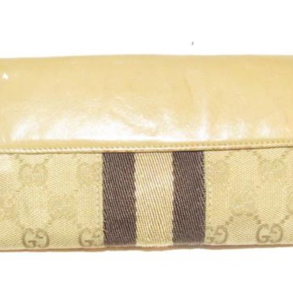 Gucci Camel G Print Canvas Stripe Chrome - Picture 8 of 12